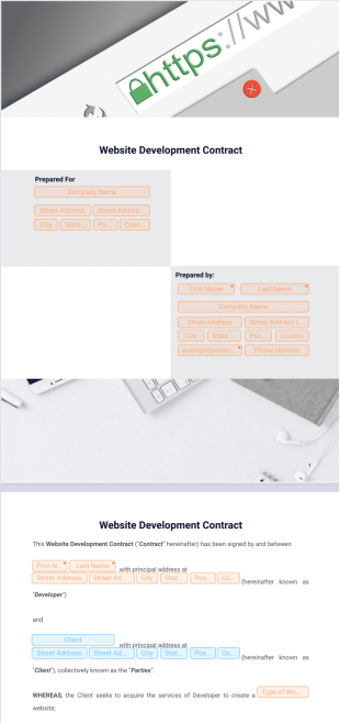 Website Development Contract - PDF Templates
