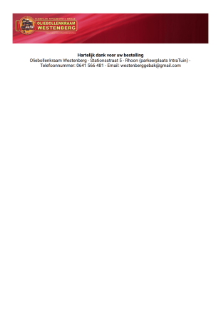 Westenberg Oliebollen bestelling - 2024 PDF Template