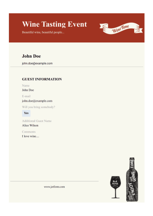 Wine Tasting Invitation Template - PDF Templates