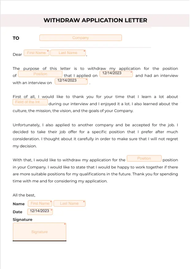 Withdraw Application Letter Sign Templates Jotform 8823