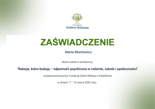 Wzór zaświadczenia Szablon PDF