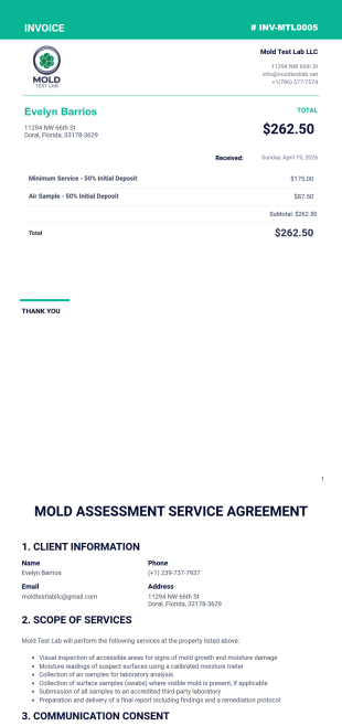 Zelle Agreement PDF Template