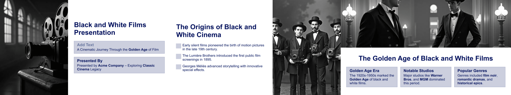 Black and White Presentation Template Thumbnail