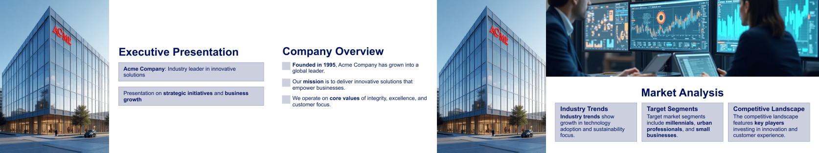 Executive Presentation Template Thumbnail