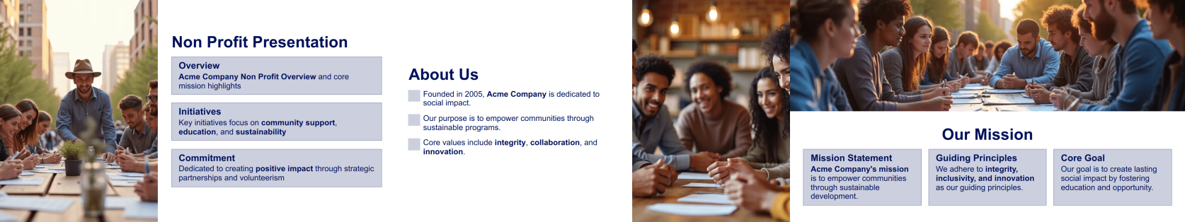 Non Profit Presentation Template Thumbnail