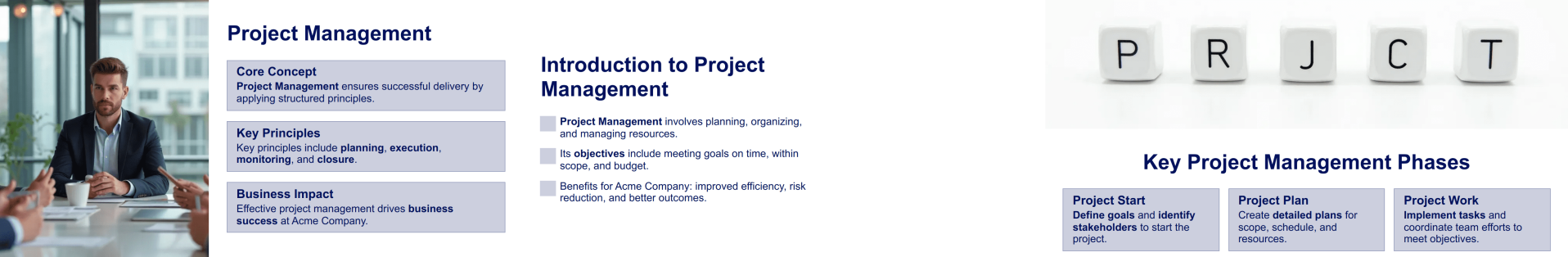 Project Management Presentation Template Thumbnail
