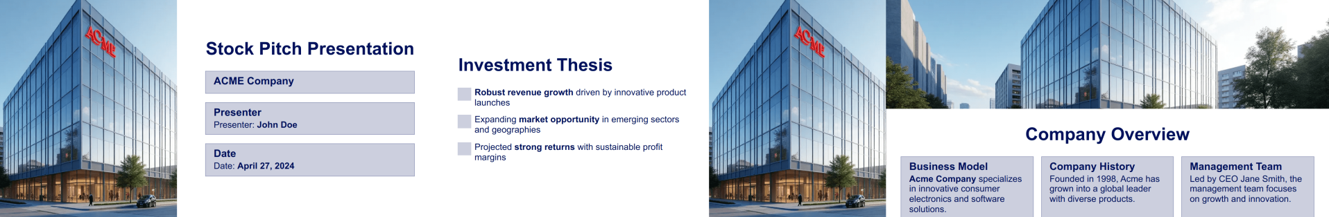 Stock Pitch Presentation Template Thumbnail