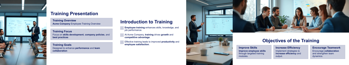 Training Slideshow Examples Training Presentation Template | Jotform