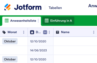 Anwesenheitsliste der Schule Tabellenvorlage