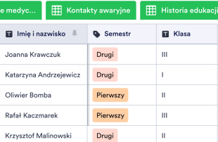 Arkusz Informacji o Uczniach Spreadsheet Template