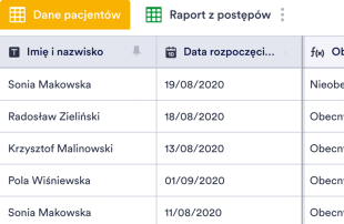 Arkusz Śledzenia Pacjentów Spreadsheet Template