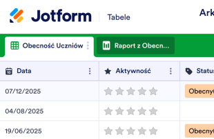 Arkusz Obecności Uczniów Spreadsheet Template