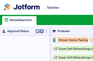 Bestellübersicht Template