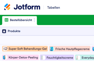 Bestellübersicht Template