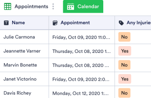 Chair Massage Sign Up Sheet Template