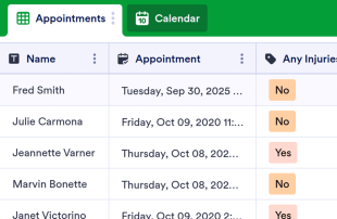 Chair Massage Sign Up Spreadsheet Template
