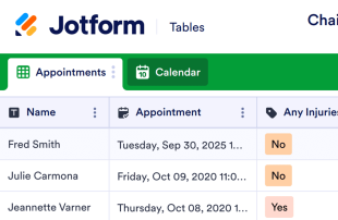 Chair Massage Sign Up Spreadsheet Template