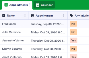 Chair Massage Sign Up Spreadsheet Template