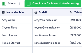 Checkliste für neue Mieter Tabellenvorlage