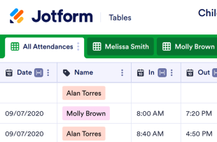 Child Care Attendance Sheet Template