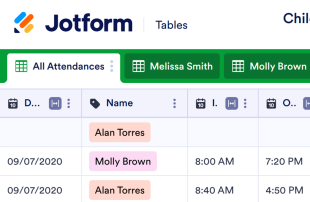 Child Care Attendance Sheet Template