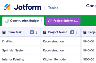 Construction Budget Template