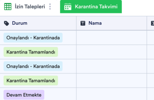 COVID-19 Karantina Takip Tablo Şablonu