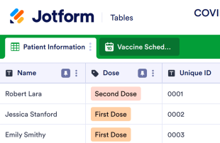 COVID-19 Vaccination Database Template