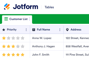 Customer Info Spreadsheet Template