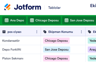 Ekipman Envanter Tablosu Template
