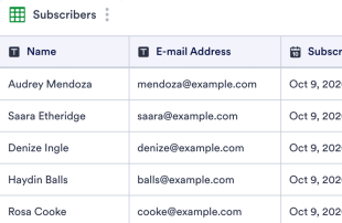 Email Sign Up Sheet Template