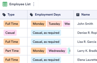 Employee Info Spreadsheet Template