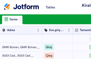 Eşyalı Kiralık Ev Kontrol Tablosu Template