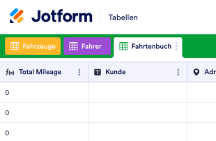 Fahrtenbuch Tabellenvorlage