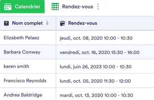 Feuille de présence pour les rendez-vous médicaux Modèle de feuille de calcul