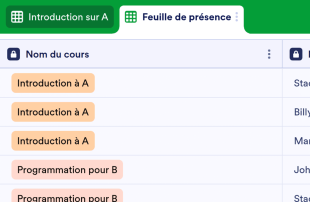 Feuille de présence scolaire Modèle de feuille de calcul