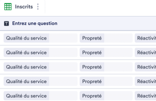 Feuille d'inscription de l'équipe Modèle de feuille de calcul