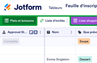 Feuille d'inscription pour le repas partagé de Thanksgiving Modèle de feuille de calcul