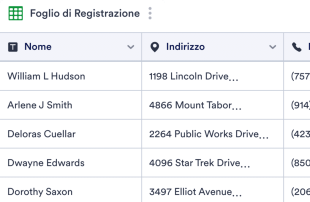 Foglio di Registrazione per Giornata Porte Aperte Modello di foglio di calcolo