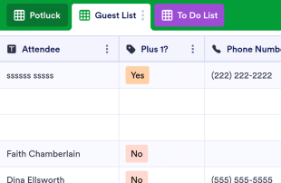 Food Sign Up Spreadsheet Template
