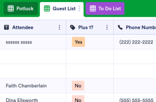 Food Sign Up Spreadsheet Template