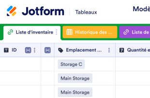 Formulaire d'enregistrement d'informations sur l'inventaire du produit Modèle de feuille de calcul