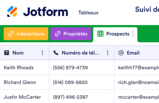 Formulaire d'inscription du client immobilier Modèle de feuille de calcul