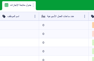 جدول بيانات متابعة الإجازات و الإجازات المرضية قوالب جدول البيانات