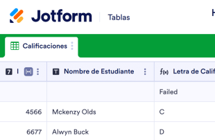 Hoja de Calificaciones Spreadsheet Template