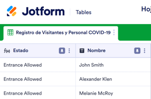 Hoja de Registro COVID-19 Template