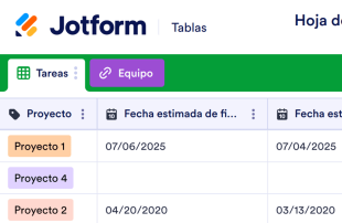 Hoja de seguimiento de proyectos Spreadsheet Template
