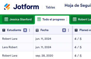 Hoja de Seguimiento del Progreso de los Estudiantes Template