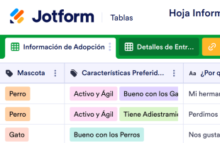 Información para la Adopción de Mascotas Template