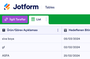 İnşaat Kontrol Listesi Tablo Şablonu